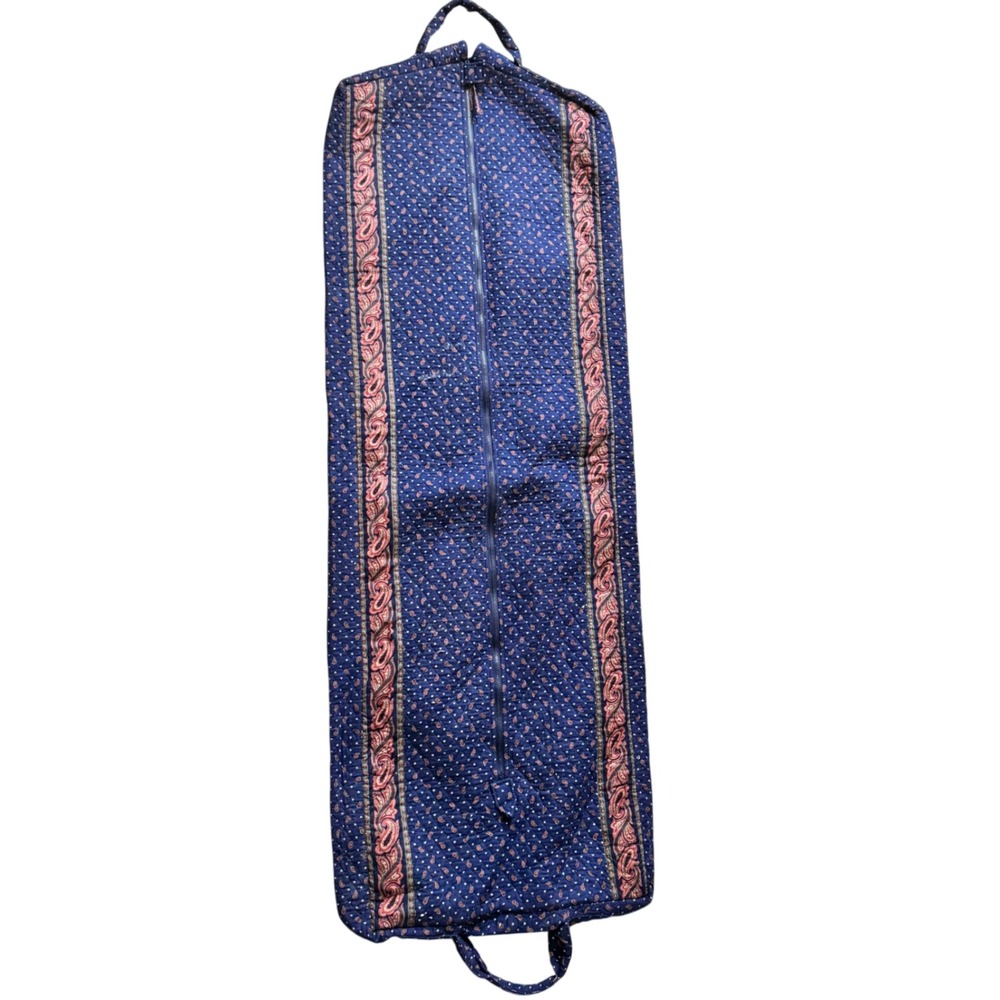Vintage Vera Bradley Quilted "Regency Blue Paisley" Large Garment Bag Full Zip